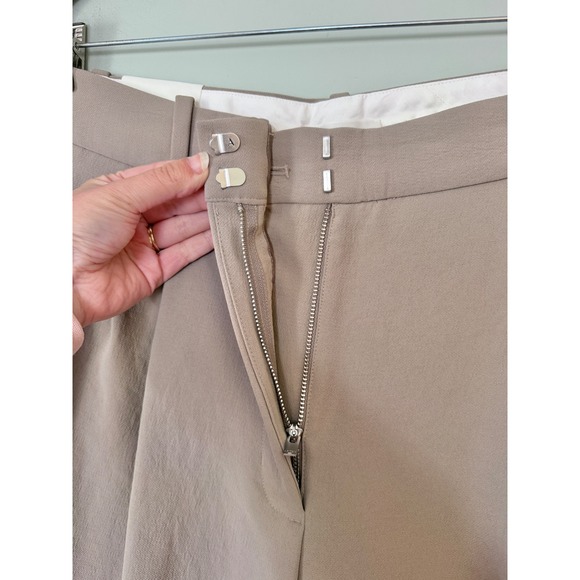 Aritzia The Effortless Wide Leg High Rise Trouser Pant Nomad Taupe Size 12 NWT - Picture 10 of 14